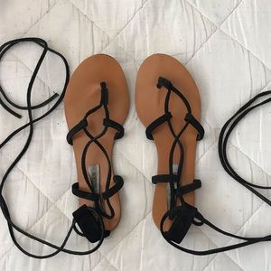 Steve Madden suede lace up sandals